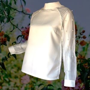 Off White Long Sleeved Blouse